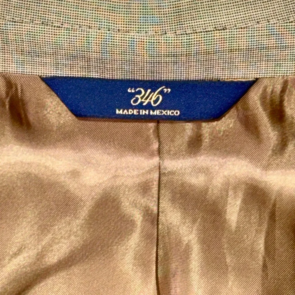 Brooks Brothers 346 Men's 44R Wool Blazer Tan 2 Button Sport Coat Jacket